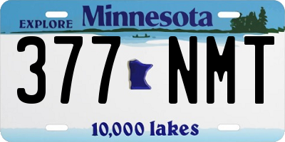 MN license plate 377NMT