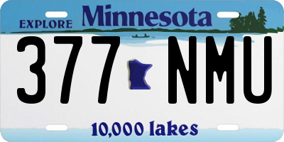 MN license plate 377NMU