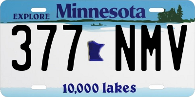 MN license plate 377NMV