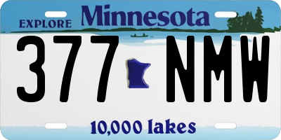 MN license plate 377NMW