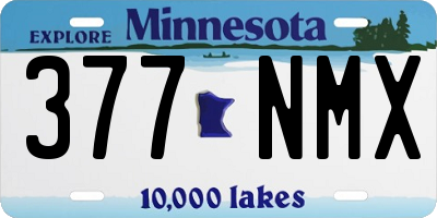 MN license plate 377NMX