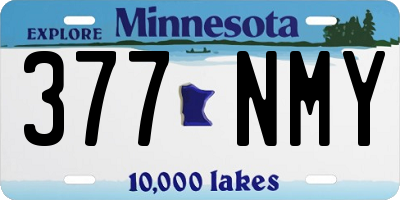 MN license plate 377NMY
