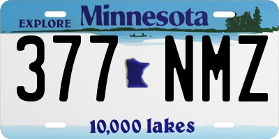 MN license plate 377NMZ