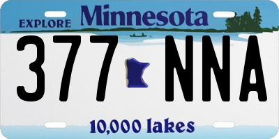 MN license plate 377NNA