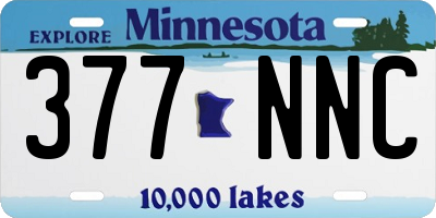 MN license plate 377NNC