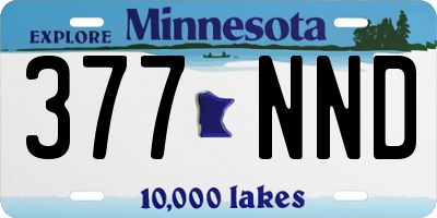 MN license plate 377NND