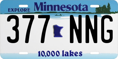 MN license plate 377NNG