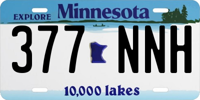MN license plate 377NNH