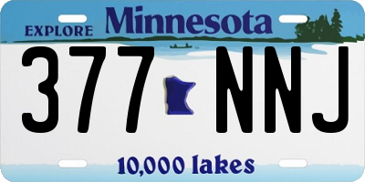 MN license plate 377NNJ