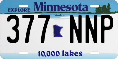 MN license plate 377NNP