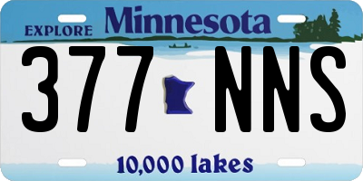 MN license plate 377NNS