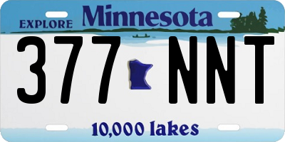 MN license plate 377NNT