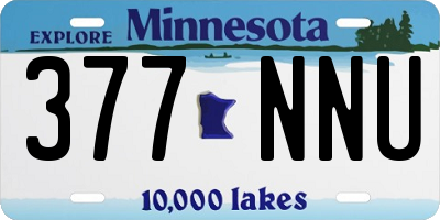 MN license plate 377NNU