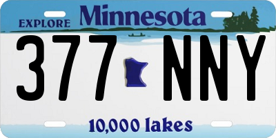 MN license plate 377NNY