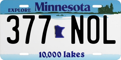 MN license plate 377NOL