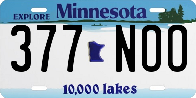 MN license plate 377NOO