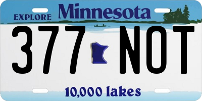 MN license plate 377NOT