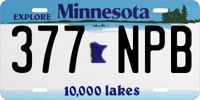 MN license plate 377NPB