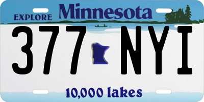 MN license plate 377NYI