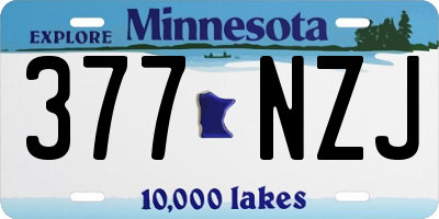 MN license plate 377NZJ