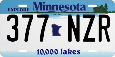 MN license plate 377NZR