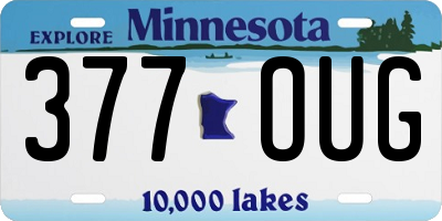 MN license plate 377OUG