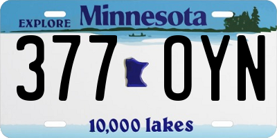 MN license plate 377OYN