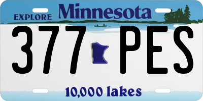 MN license plate 377PES