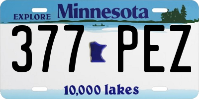 MN license plate 377PEZ