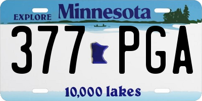 MN license plate 377PGA