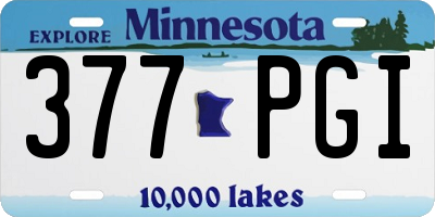 MN license plate 377PGI