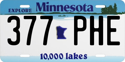 MN license plate 377PHE