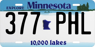 MN license plate 377PHL