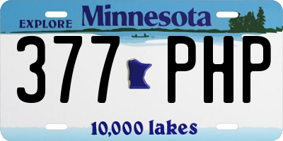 MN license plate 377PHP