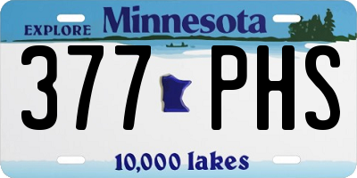 MN license plate 377PHS