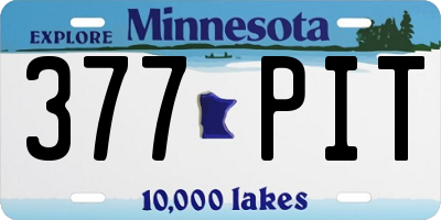 MN license plate 377PIT
