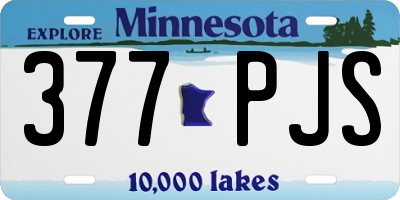 MN license plate 377PJS