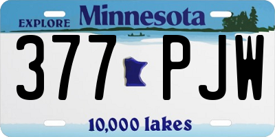 MN license plate 377PJW