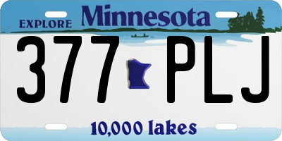MN license plate 377PLJ