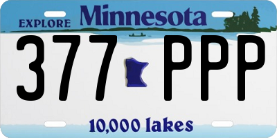 MN license plate 377PPP