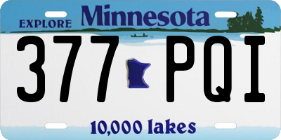 MN license plate 377PQI