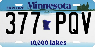 MN license plate 377PQV