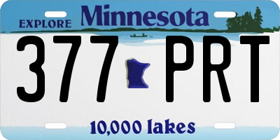 MN license plate 377PRT