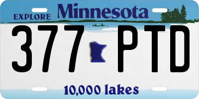 MN license plate 377PTD