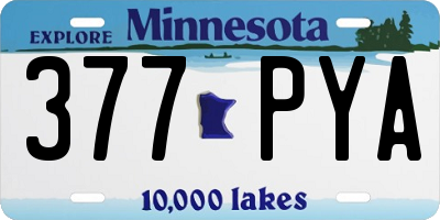 MN license plate 377PYA