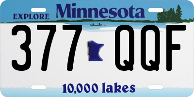MN license plate 377QQF