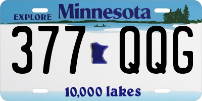 MN license plate 377QQG