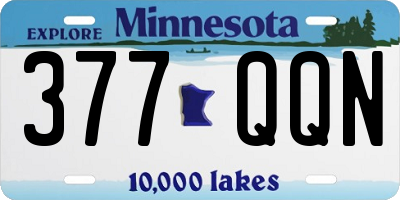 MN license plate 377QQN