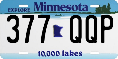 MN license plate 377QQP