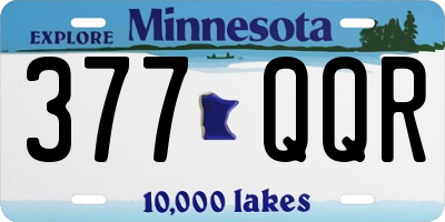 MN license plate 377QQR